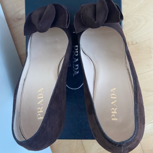 Prada Brown Suede Shoes size 40 - Picture 9 of 14